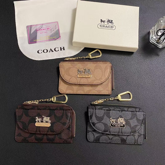 Tunde Store Coach Signature Mini Wallet with Chain