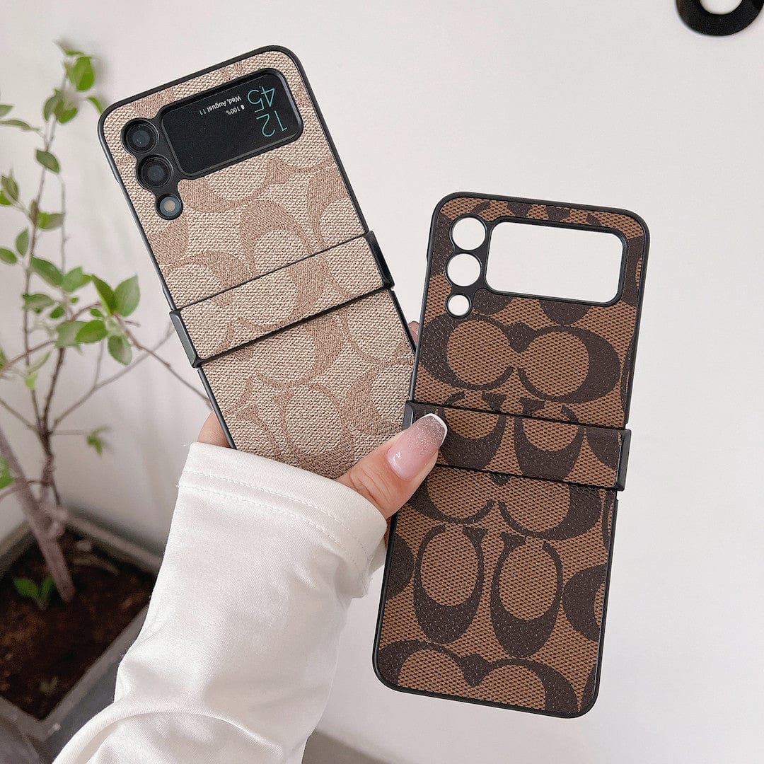 Tunde Store Coach Z Flip Samsung Phone Case with Finger Strap