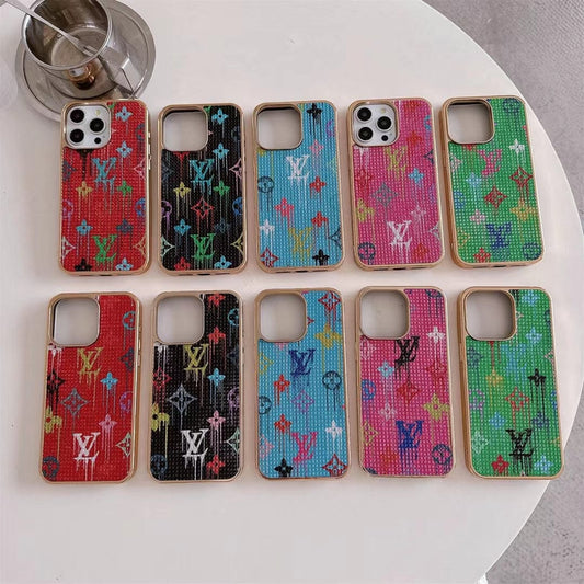 Tunde Store Colorful Louis Vuitton Phone Covers for iPhone 15 Pro Max