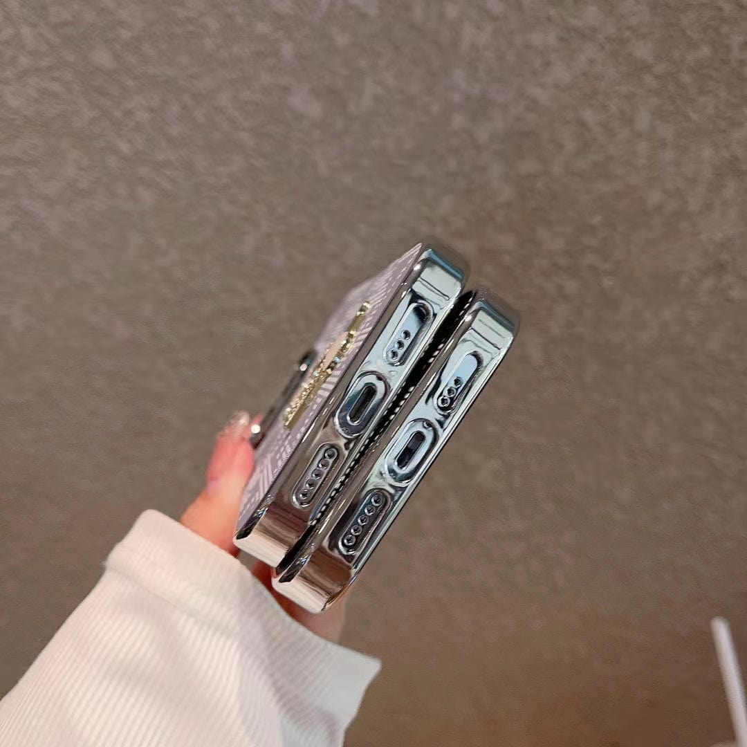 Tunde Store Dior iPhone Cases with Iconic Pattern and Pearl Accent