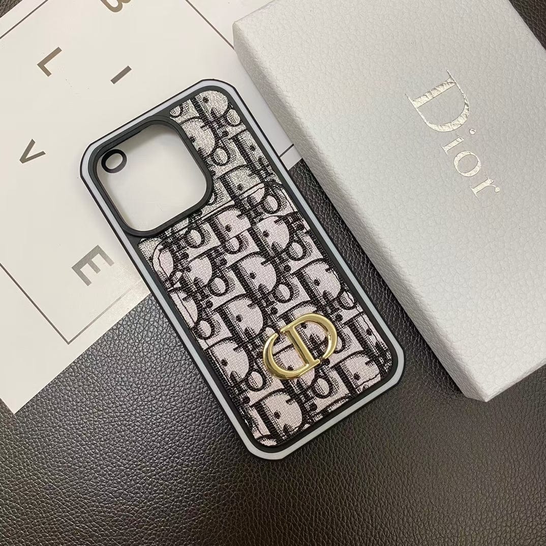 Tunde Store Dior Monogram iPhone Cases with Card Holder - Dual Design Collection