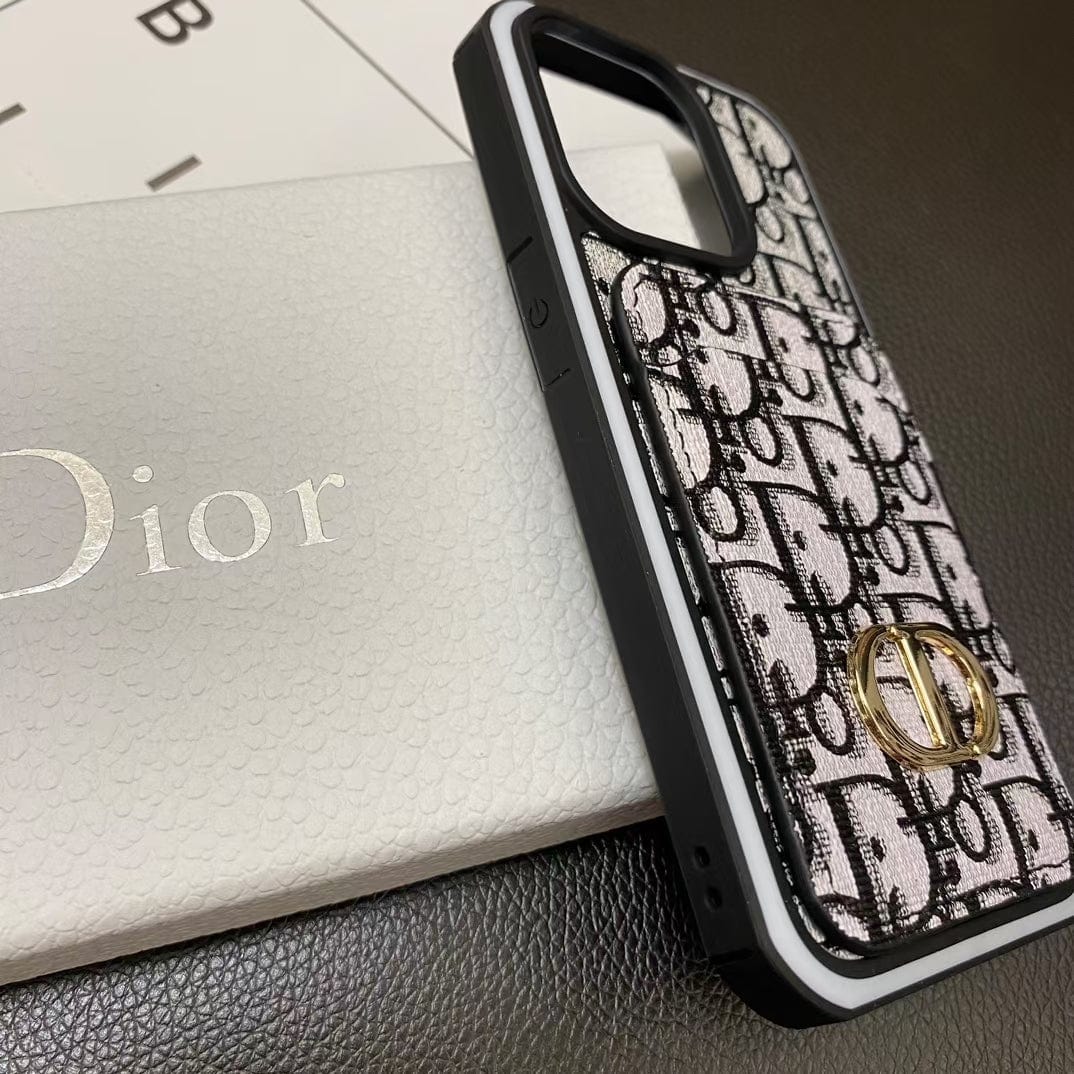 Tunde Store Dior Monogram iPhone Cases with Card Holder - Dual Design Collection