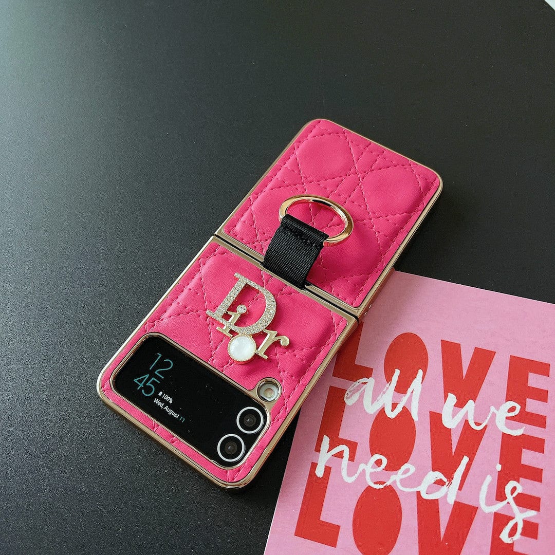 Tunde Store Dior Z Flip Phone Case with a Finger Ring | Samsung Cover