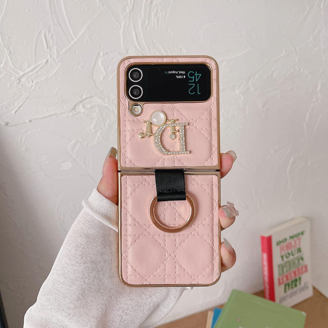 Tunde Store Dior Z Flip Phone Case with a Finger Ring | Samsung Cover
