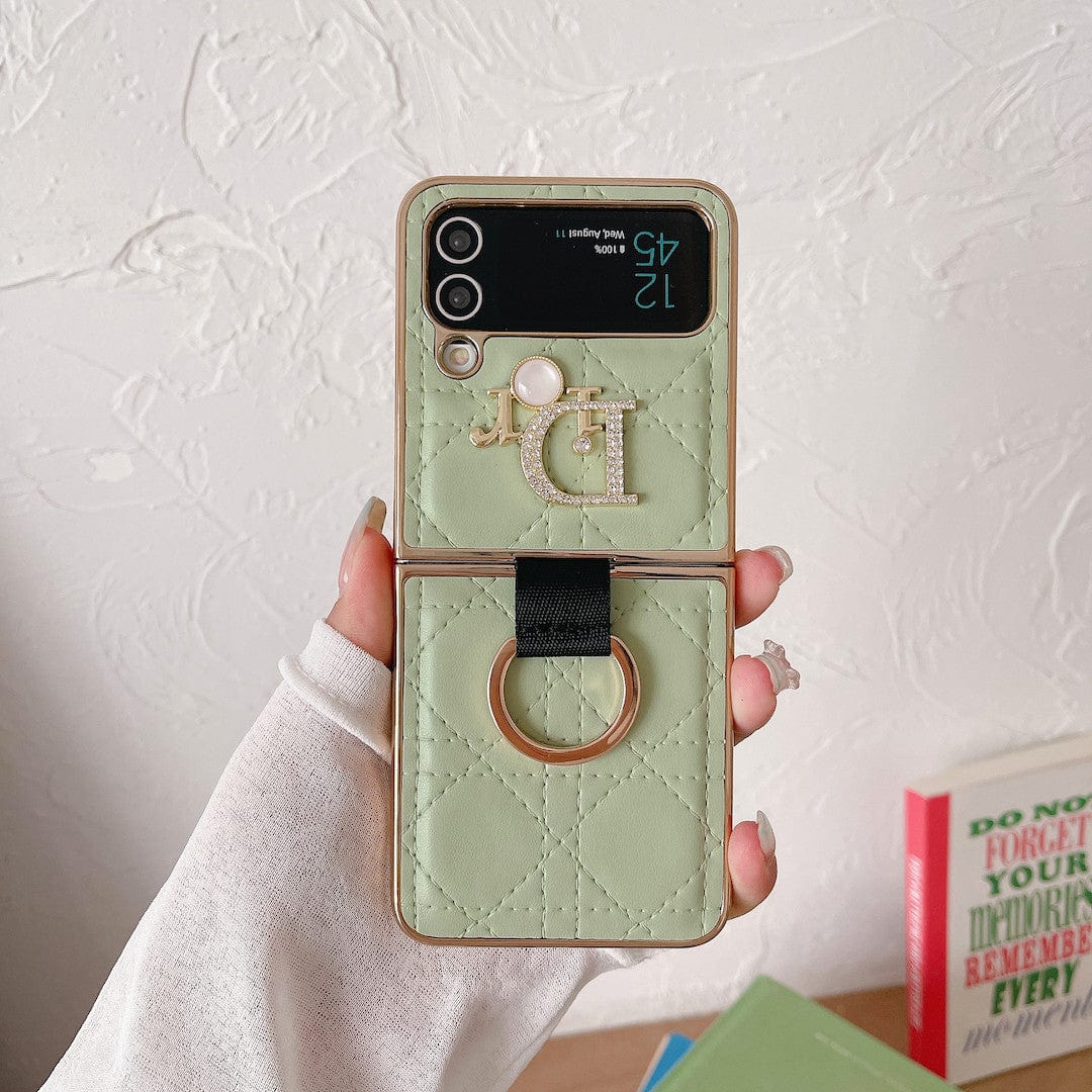 Tunde Store Dior Z Flip Phone Case with a Finger Ring | Samsung Cover