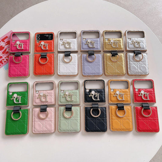 Tunde Store Dior Z Flip Phone Case with a Finger Ring | Samsung Cover