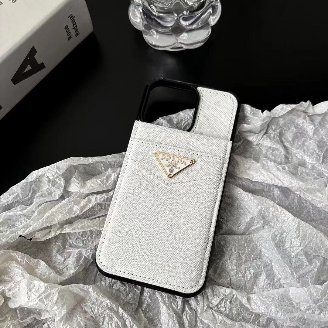 Tunde Store Eelegant White Leather Prada & Gucci & Hermes iPhone Cover