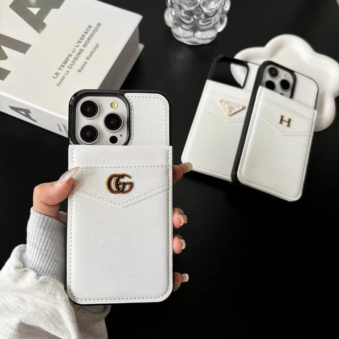Tunde Store Eelegant White Leather Prada & Gucci & Hermes iPhone Cover
