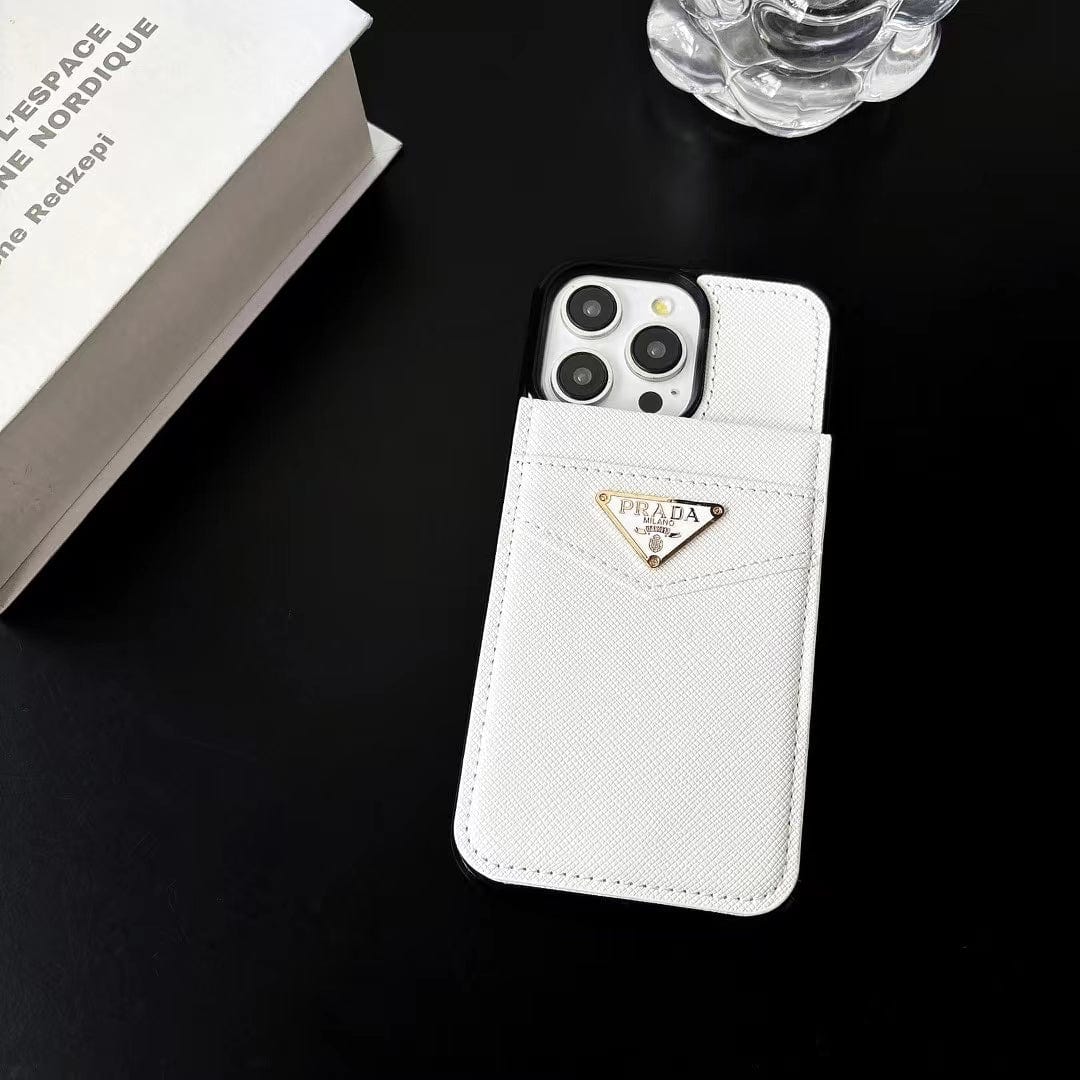 Tunde Store Eelegant White Leather Prada & Gucci & Hermes iPhone Cover