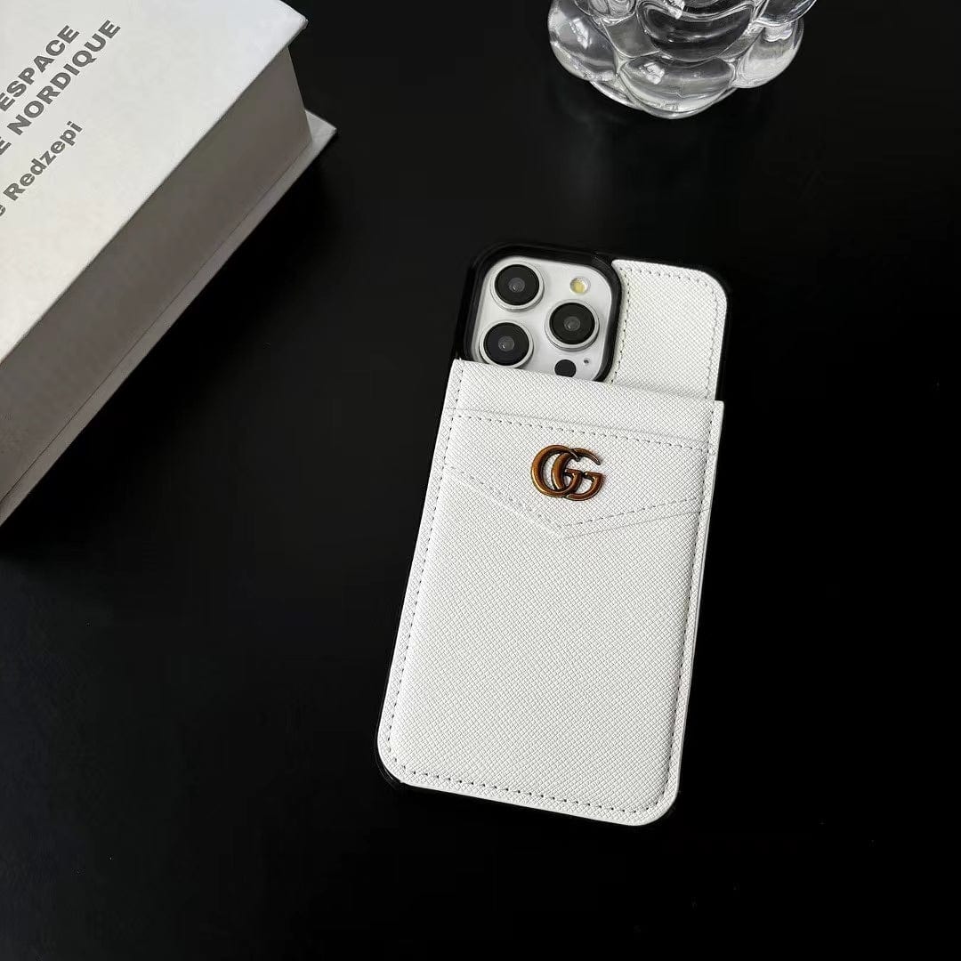 Tunde Store Eelegant White Leather Prada & Gucci & Hermes iPhone Cover