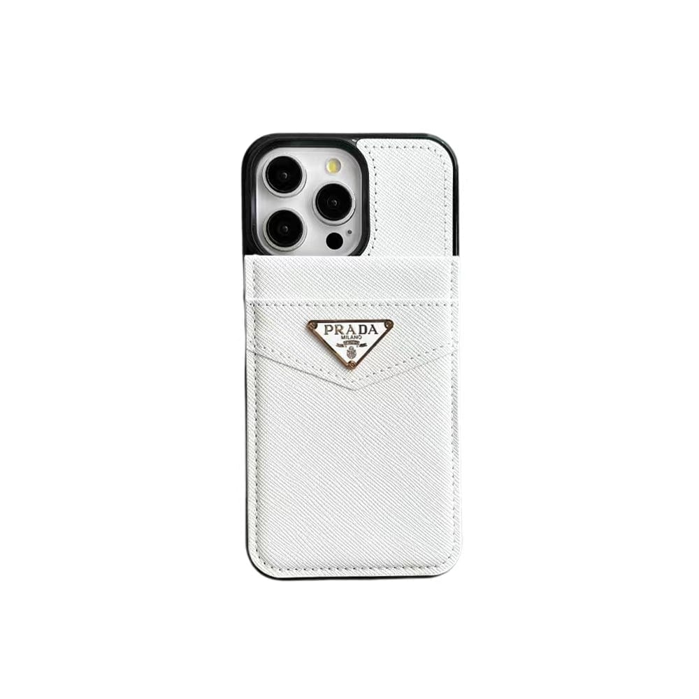 Tunde Store Eelegant White Leather Prada & Gucci & Hermes iPhone Cover