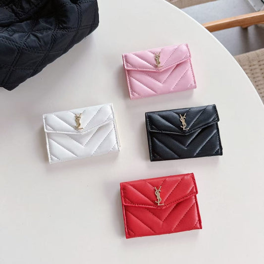 Tunde Store Elegant Leather YSL Card Holder Wallet