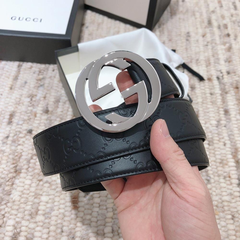 Tunde Store Engraved Black Gucci Belt - SiLouis Vuittoner Gucci Buckle