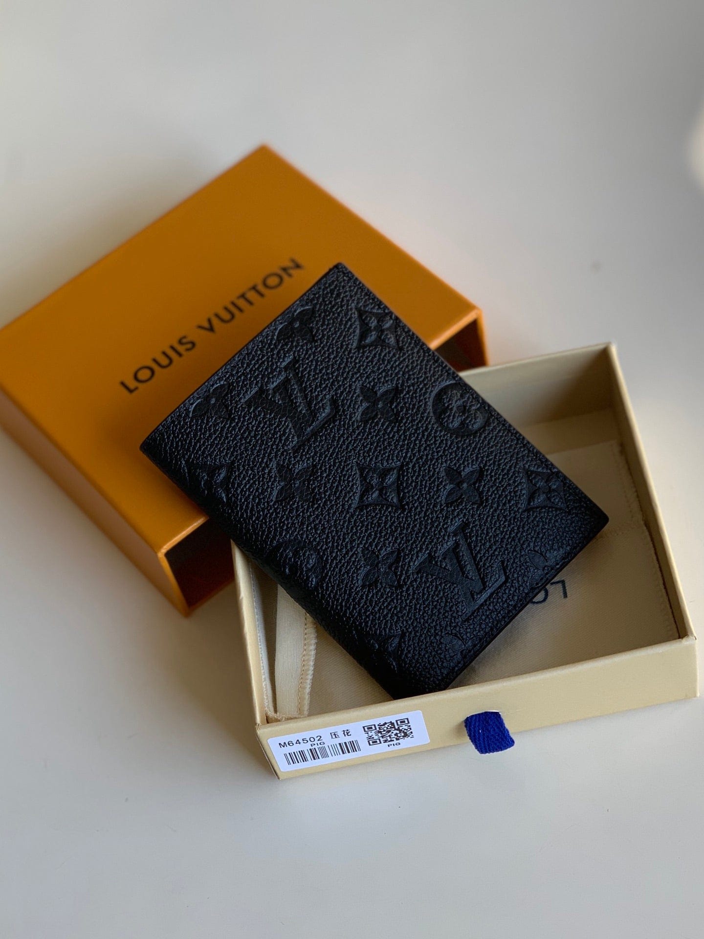Tunde Store Engraved Black Louis Vuitton Passport Holder