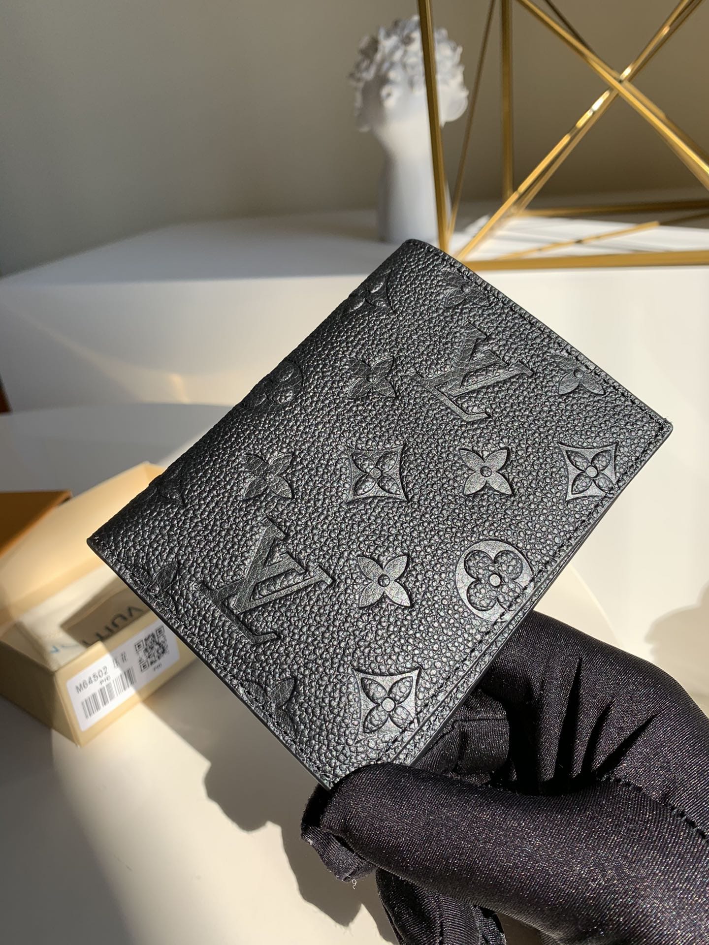 Tunde Store Engraved Black Louis Vuitton Passport Holder