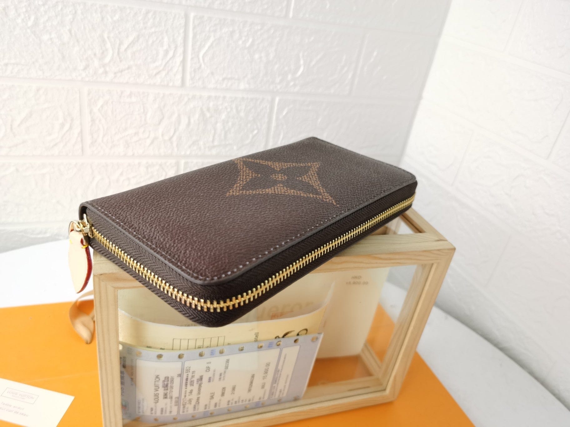 Tunde Store Engraved Louis Vuitton Leather Wallet