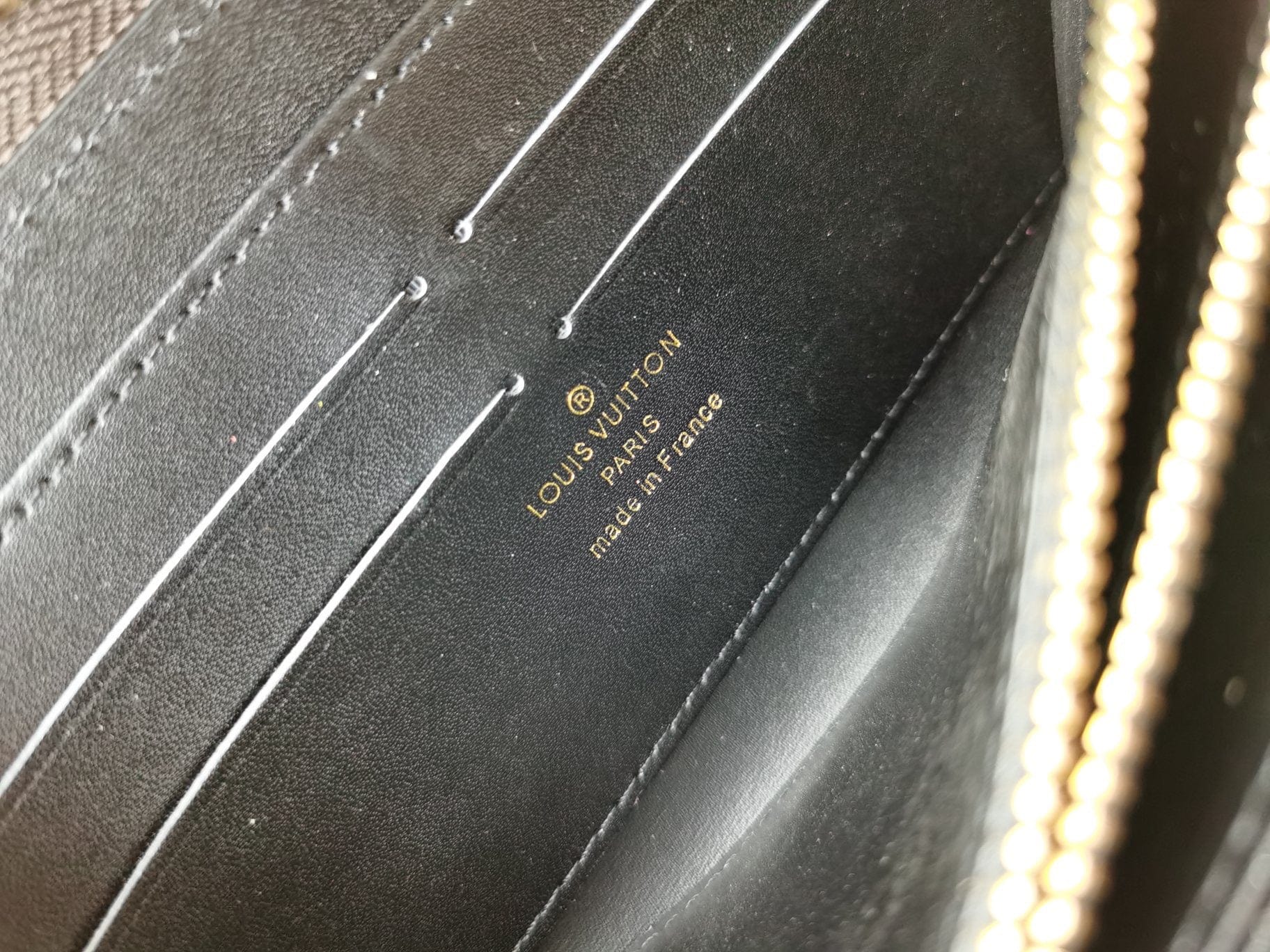 Tunde Store Engraved Louis Vuitton Leather Wallet