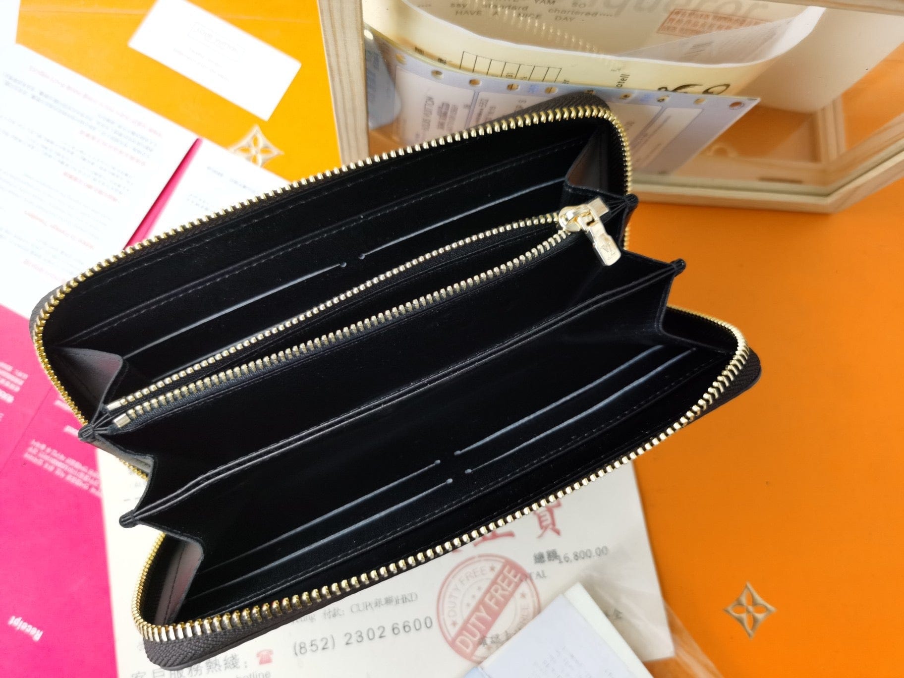 Tunde Store Engraved Louis Vuitton Leather Wallet