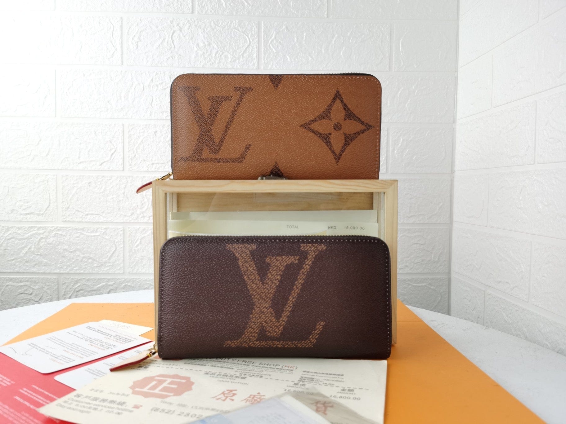 Tunde Store Engraved Louis Vuitton Leather Wallet