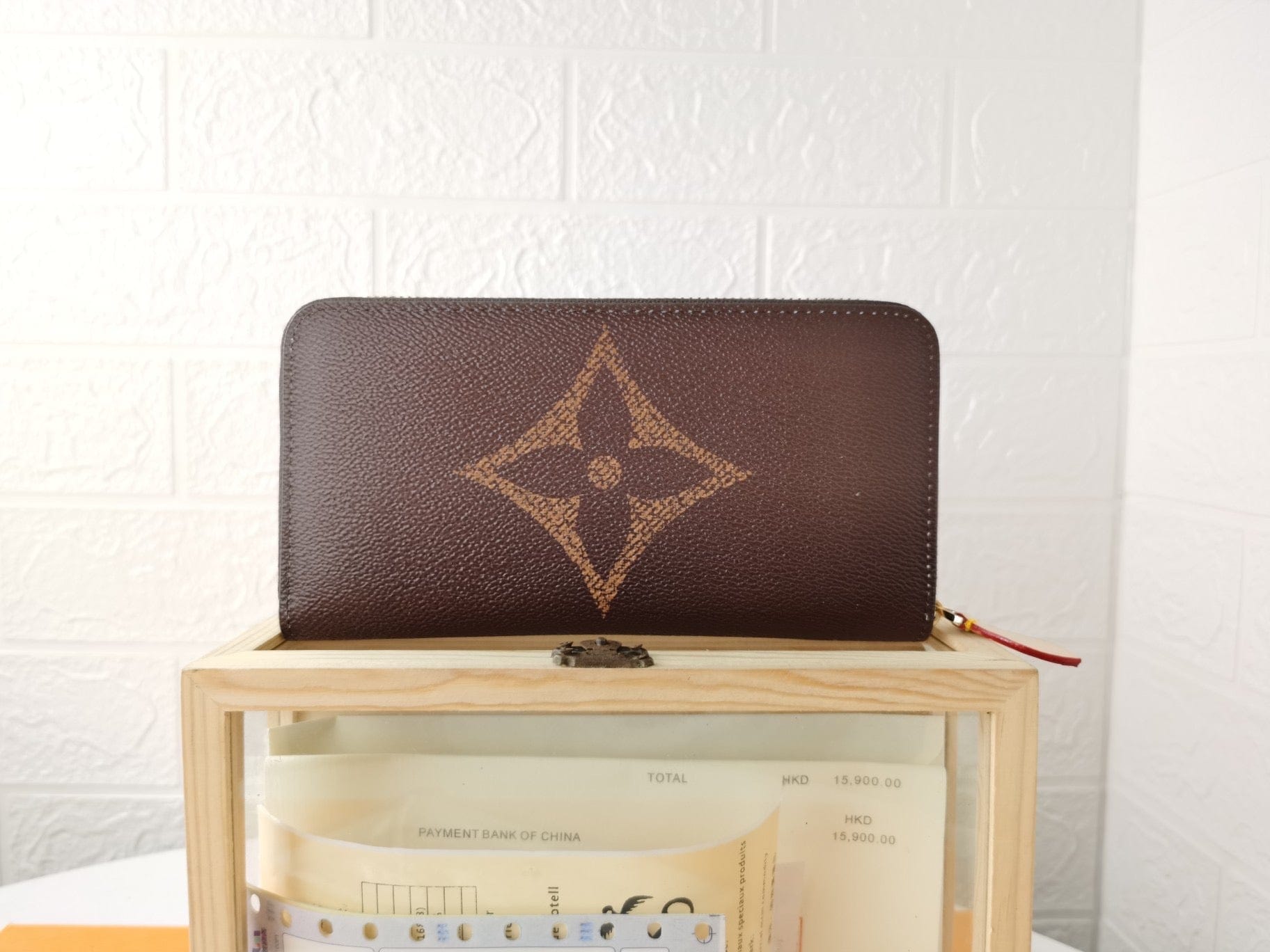 Tunde Store Engraved Louis Vuitton Leather Wallet