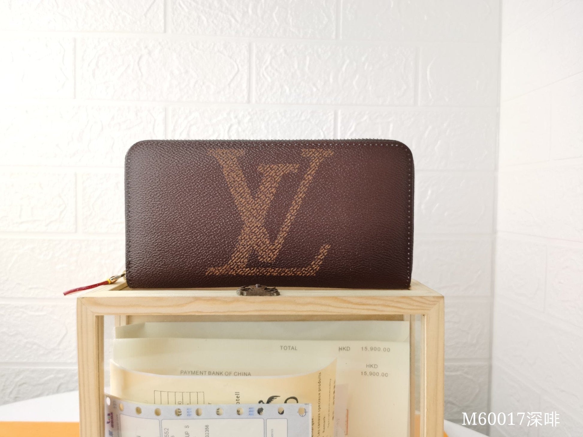 Tunde Store Engraved Louis Vuitton Leather Wallet