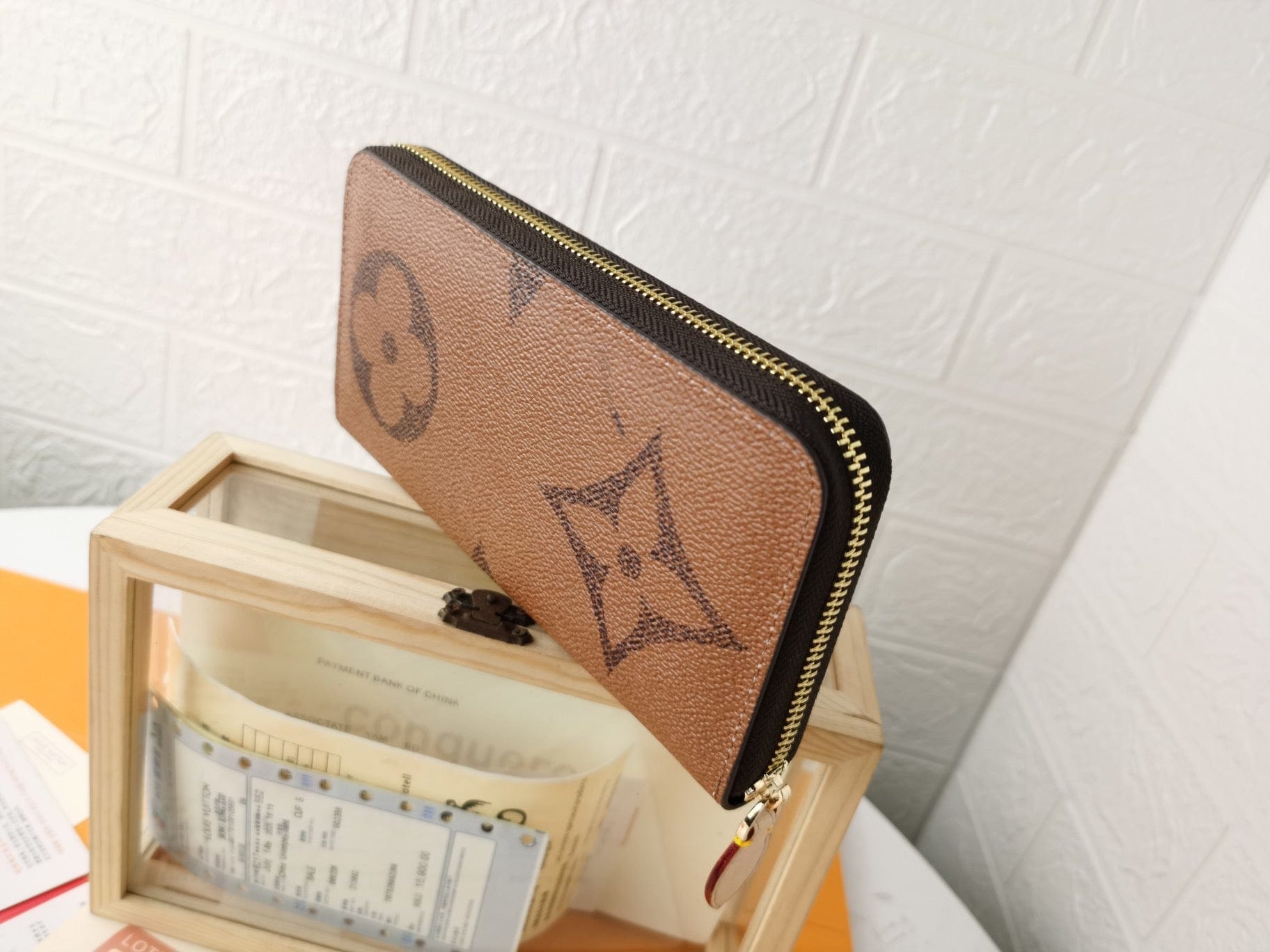 Tunde Store Engraved Louis Vuitton Leather Wallet