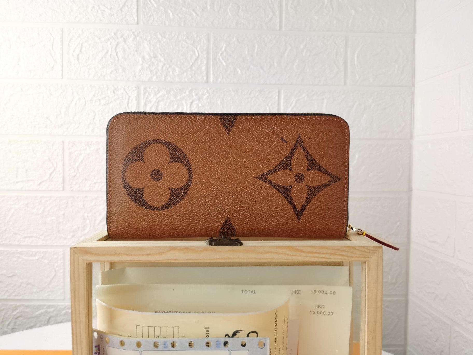 Tunde Store Engraved Louis Vuitton Leather Wallet