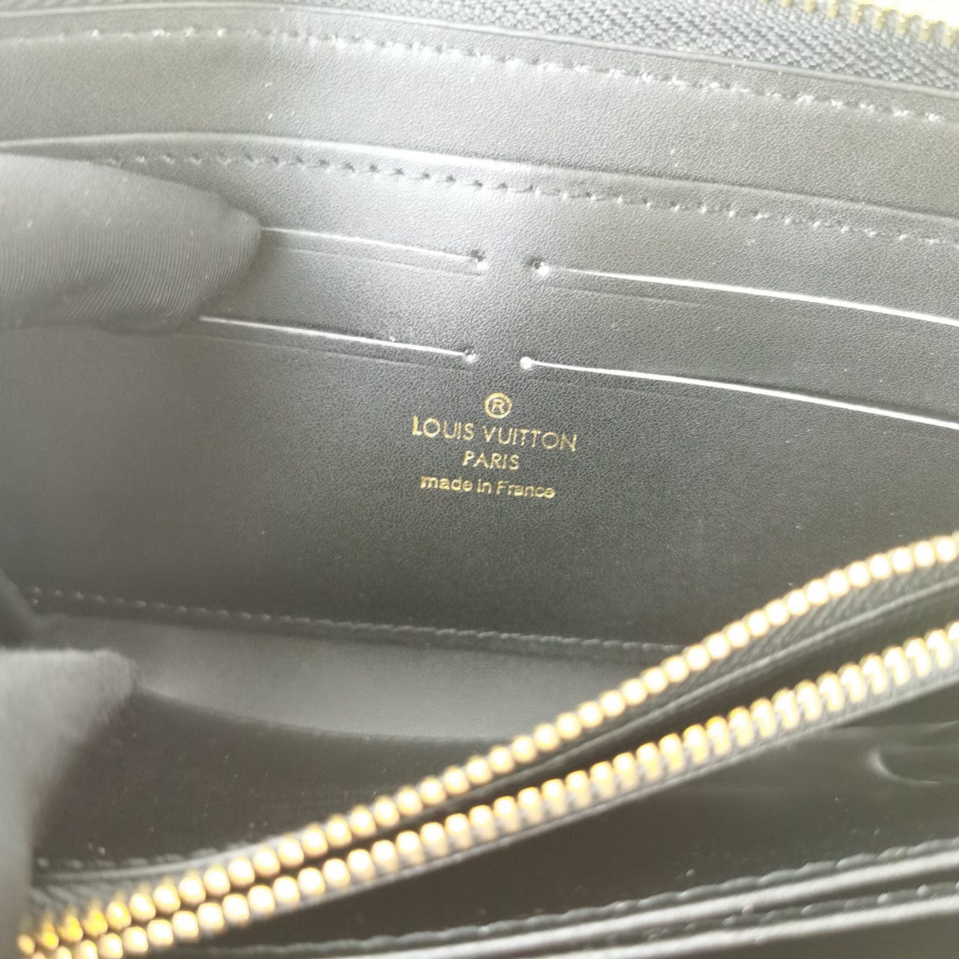 Tunde Store Engraved Louis Vuitton Leather Wallet
