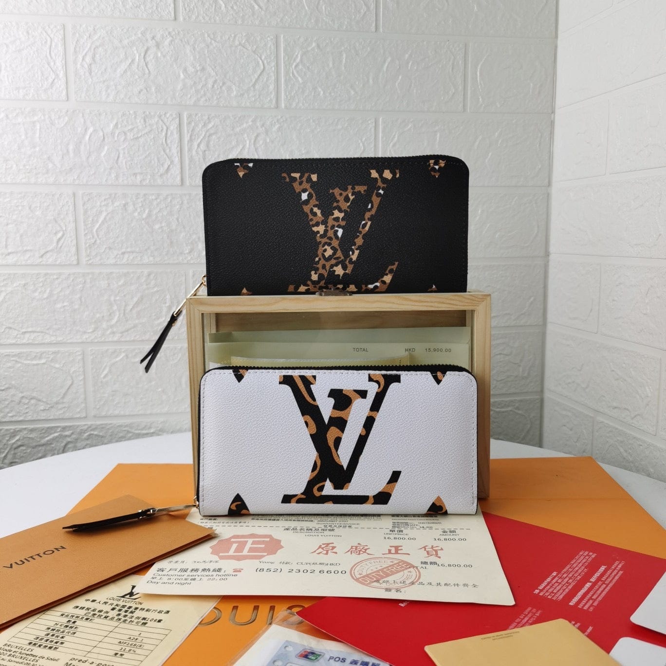 Tunde Store Engraved Louis Vuitton Leather Wallet