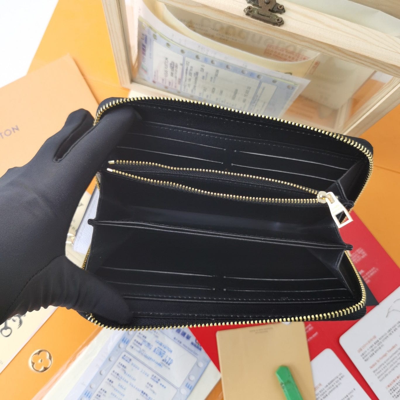 Tunde Store Engraved Louis Vuitton Leather Wallet