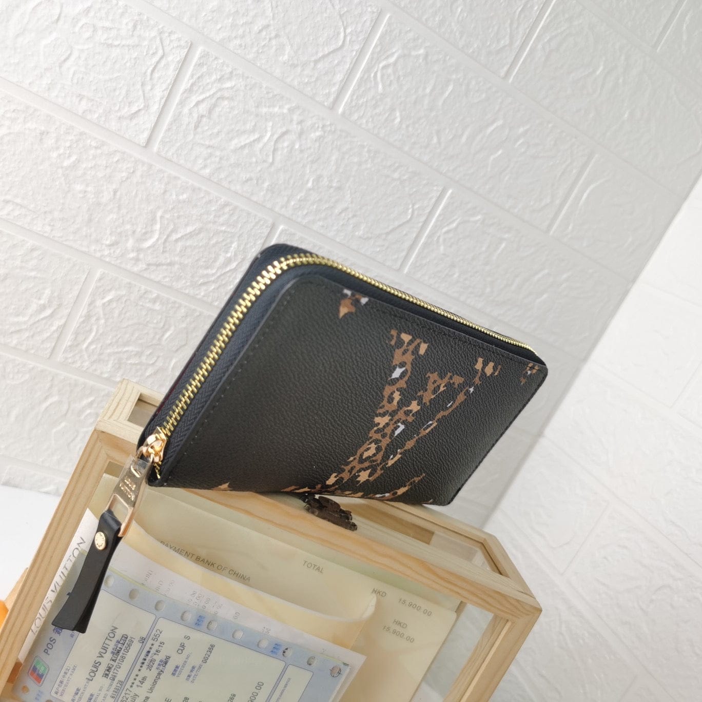 Tunde Store Engraved Louis Vuitton Leather Wallet