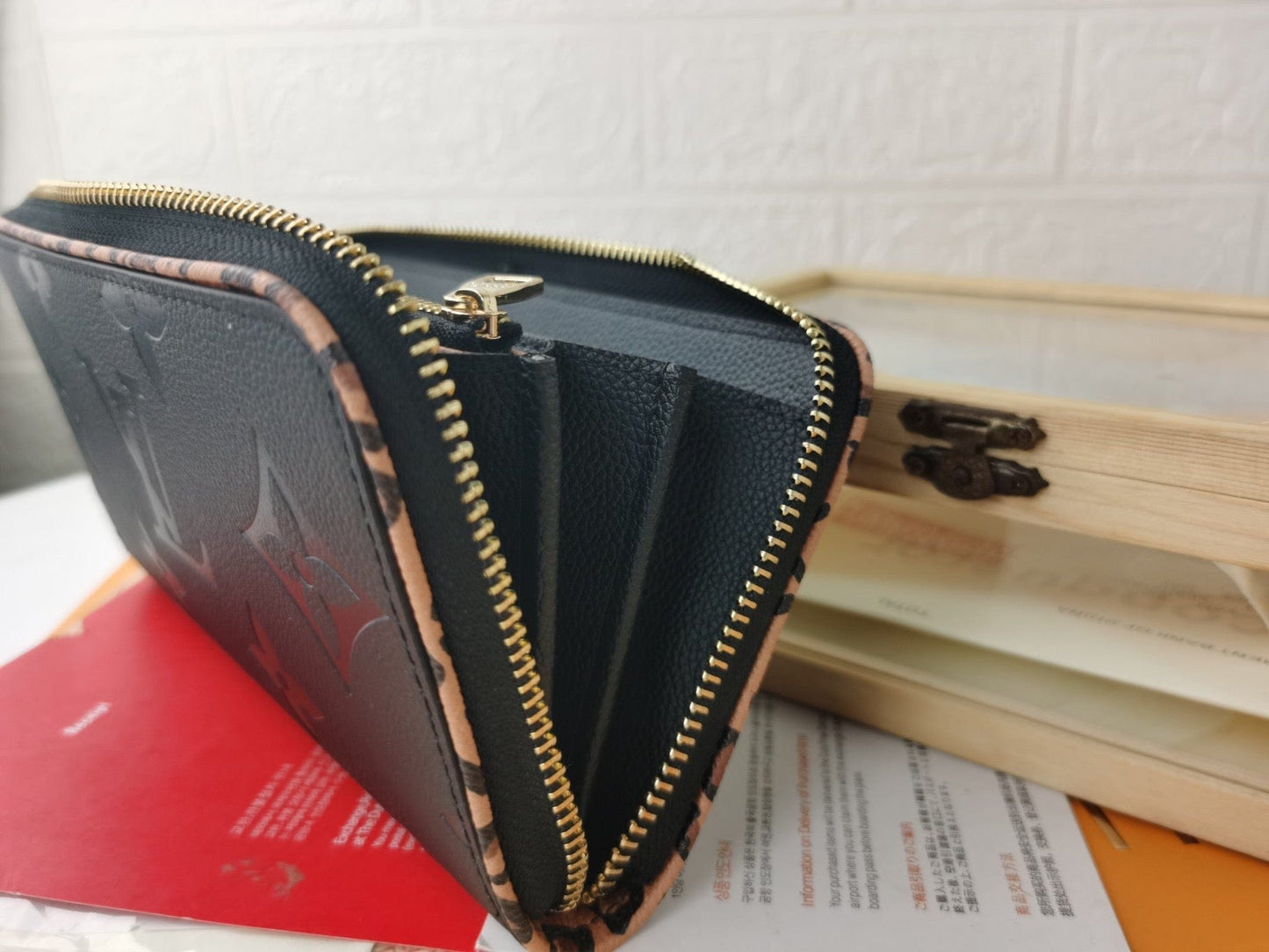 Tunde Store Engraved Louis Vuitton Leather Wallet