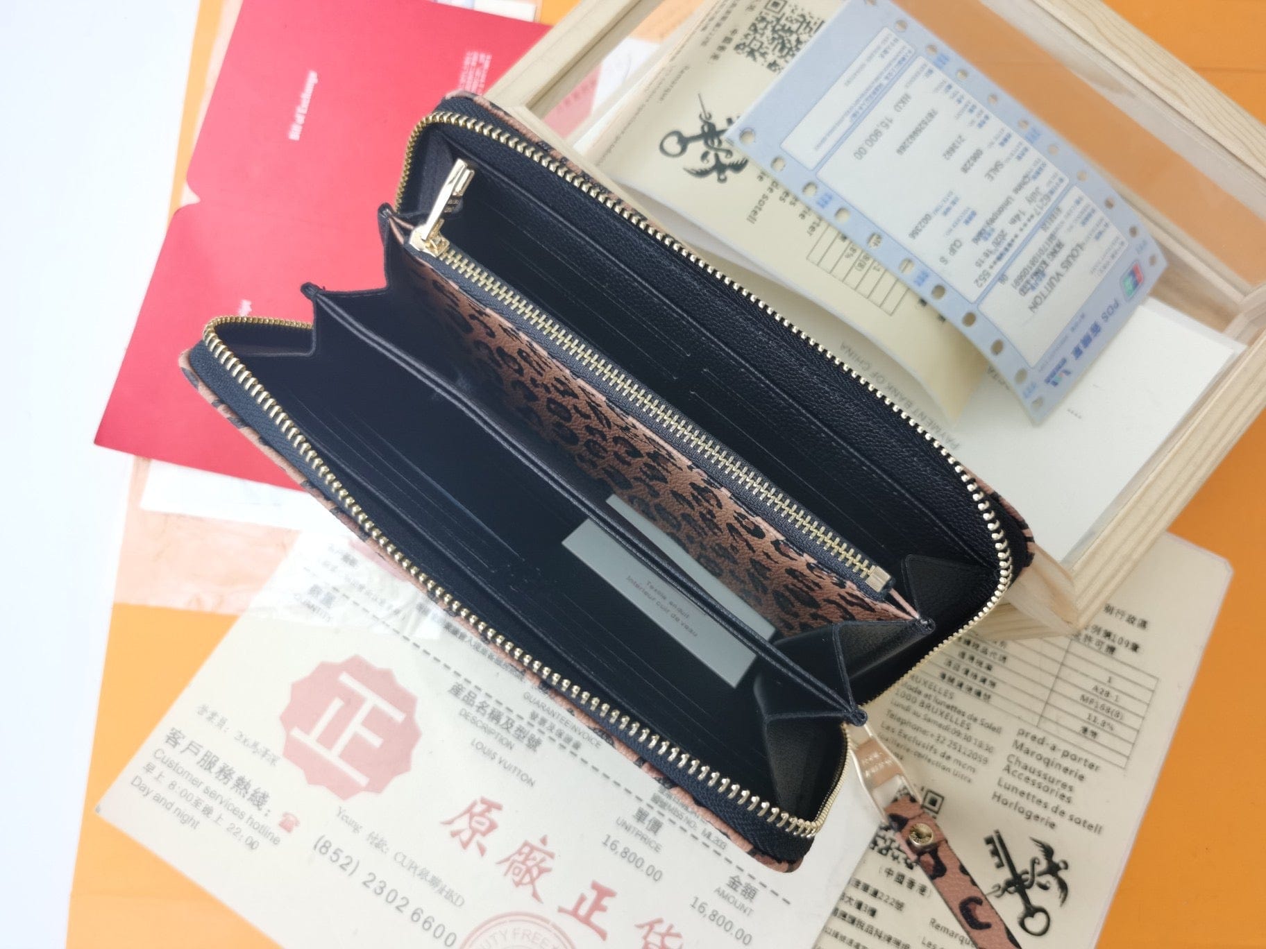 Tunde Store Engraved Louis Vuitton Leather Wallet