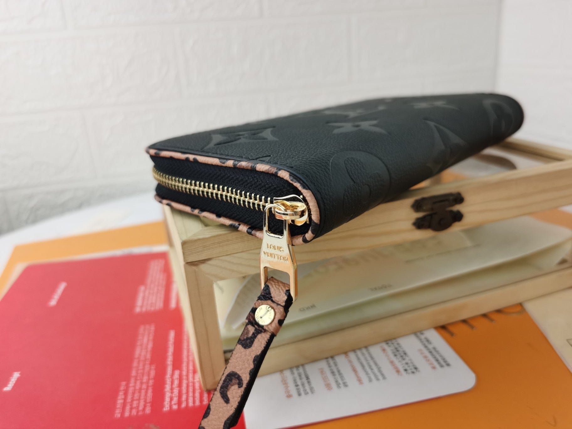 Tunde Store Engraved Louis Vuitton Leather Wallet