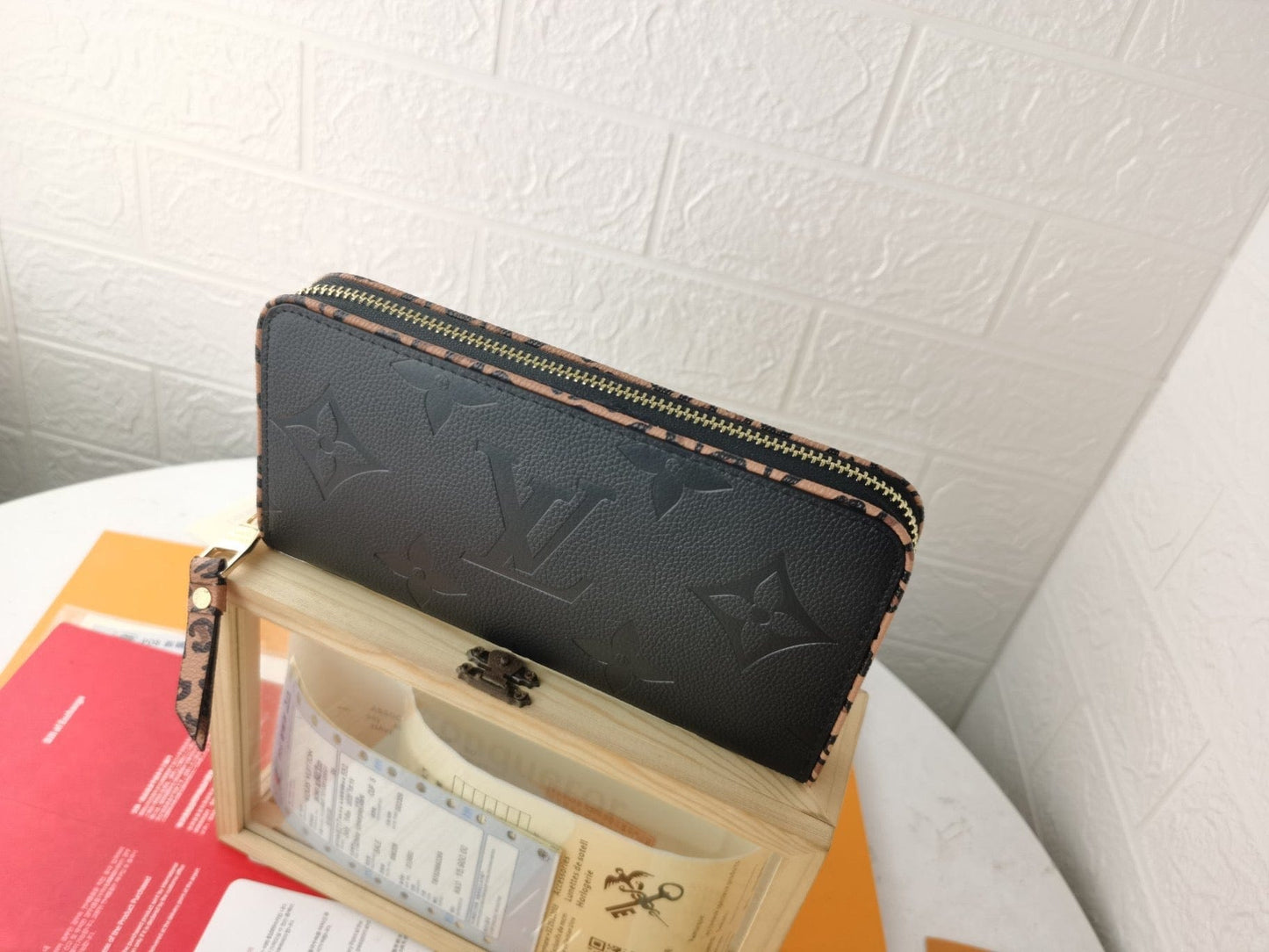 Tunde Store Engraved Louis Vuitton Leather Wallet