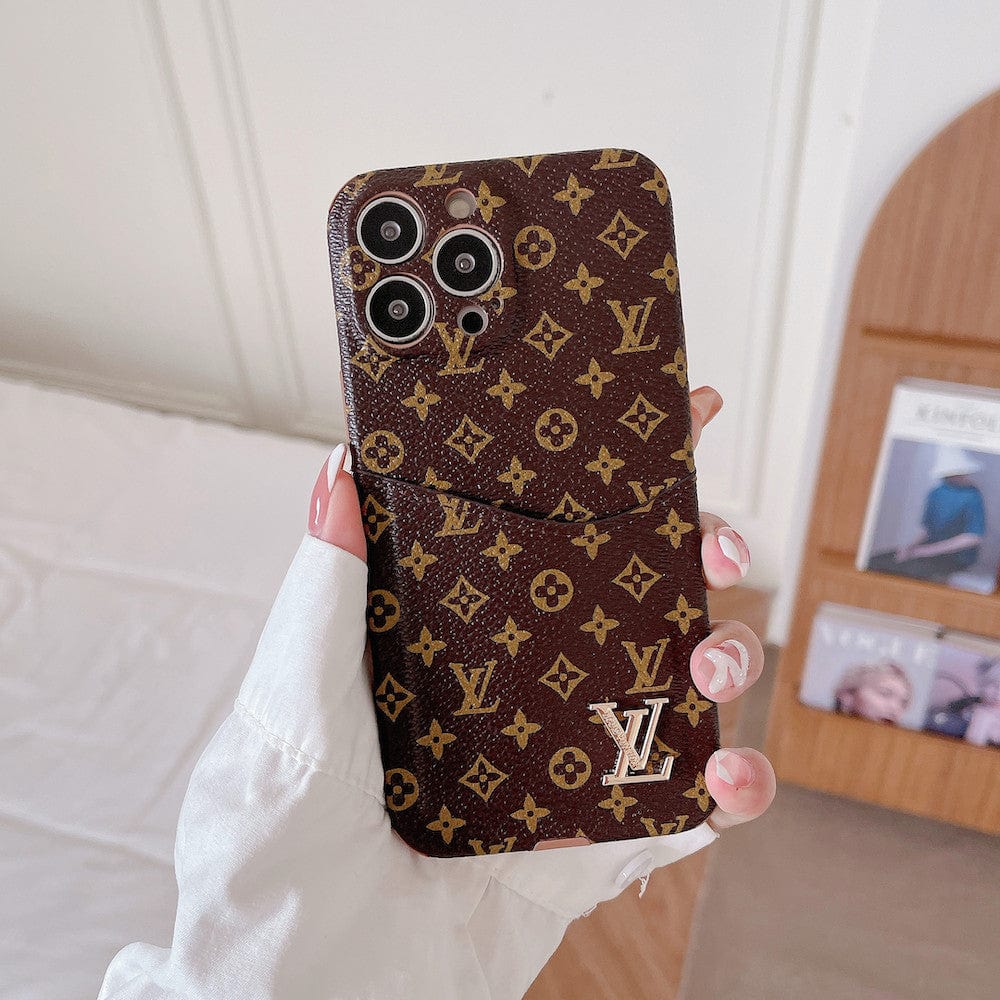 Tunde Store Famous Louis Vuitton & Gucci Patterns iPhone Cases with Extra Pouch