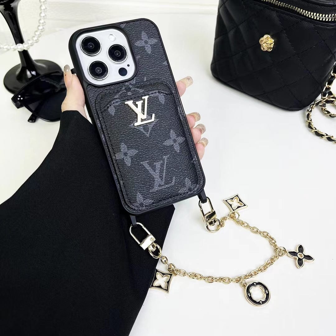 Tunde Store Fashioned Back Pocket Louis Vuitton iPhone Case | Charming chain holder