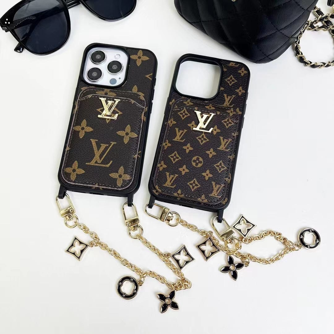 Tunde Store Fashioned Back Pocket Louis Vuitton iPhone Case | Charming chain holder