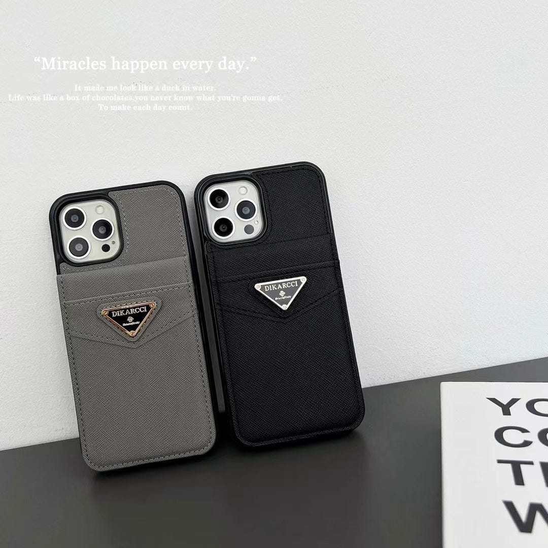 Tunde Store Fashioned Dikarcci iPhone Cover With Card Holder | iPhone 12 to iPhone 16