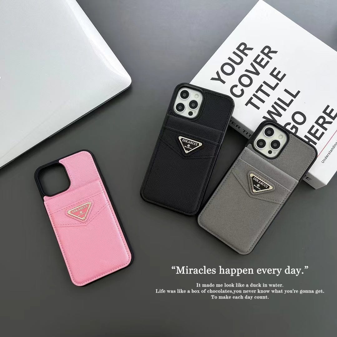 Tunde Store Fashioned Dikarcci iPhone Cover With Card Holder | iPhone 12 to iPhone 16
