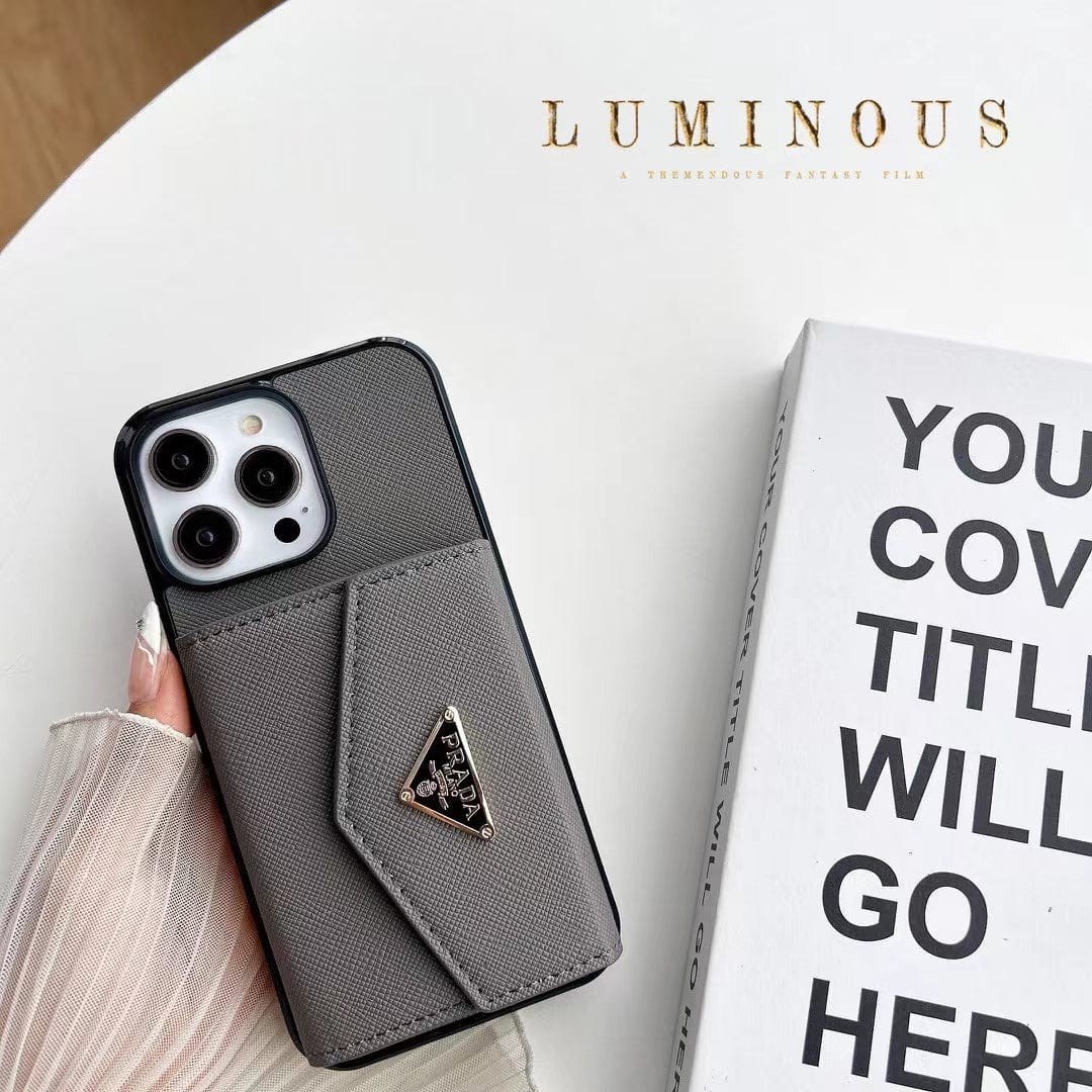 Tunde Store Fashioned Leather Fabric Prada iPhone Cases | Compatible for iPhone 11 to iPhone 16