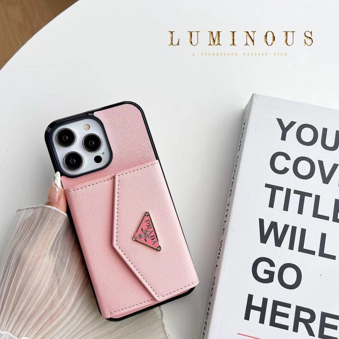 Tunde Store Fashioned Leather Fabric Prada iPhone Cases | Compatible for iPhone 11 to iPhone 16