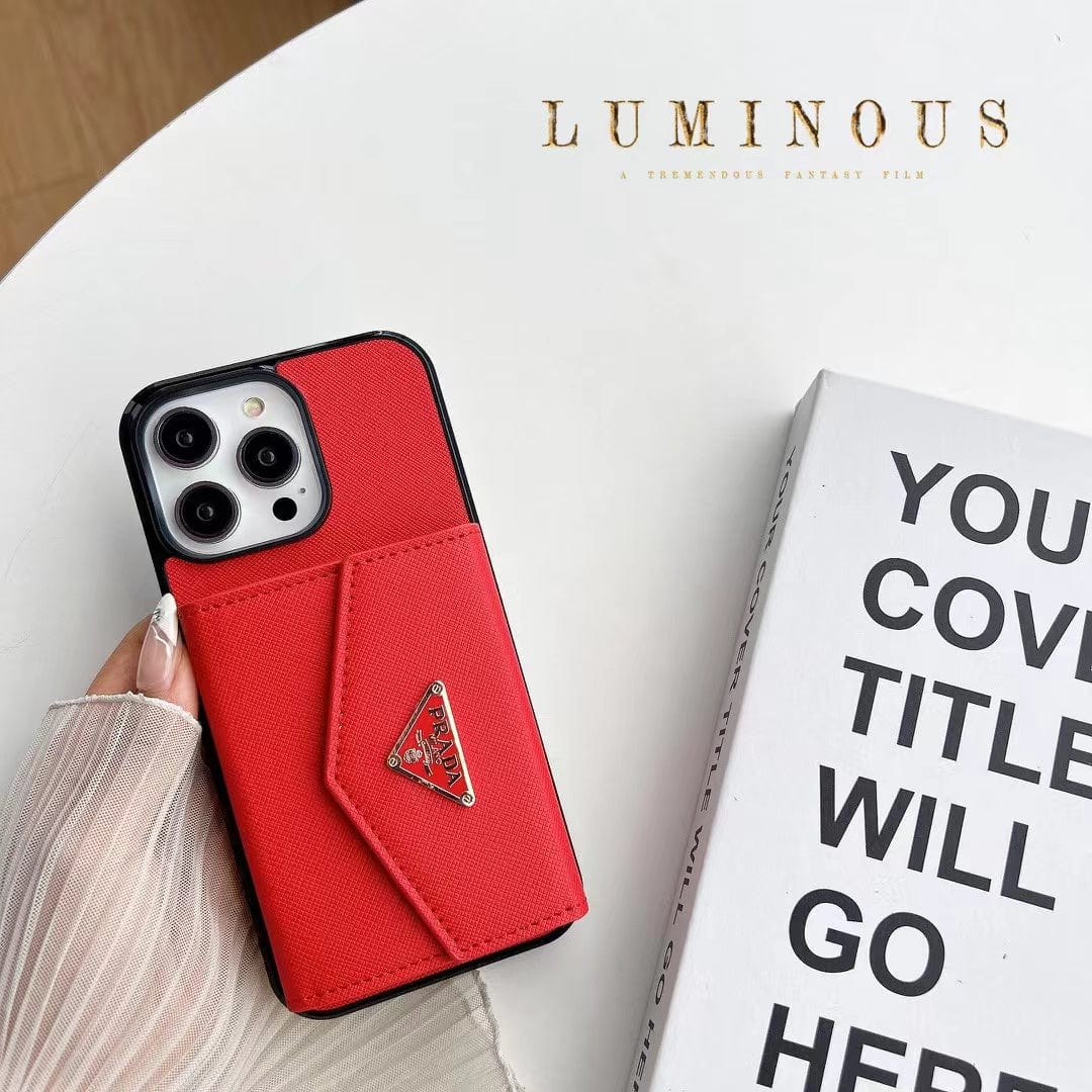 Tunde Store Fashioned Leather Fabric Prada iPhone Cases | Compatible for iPhone 11 to iPhone 16
