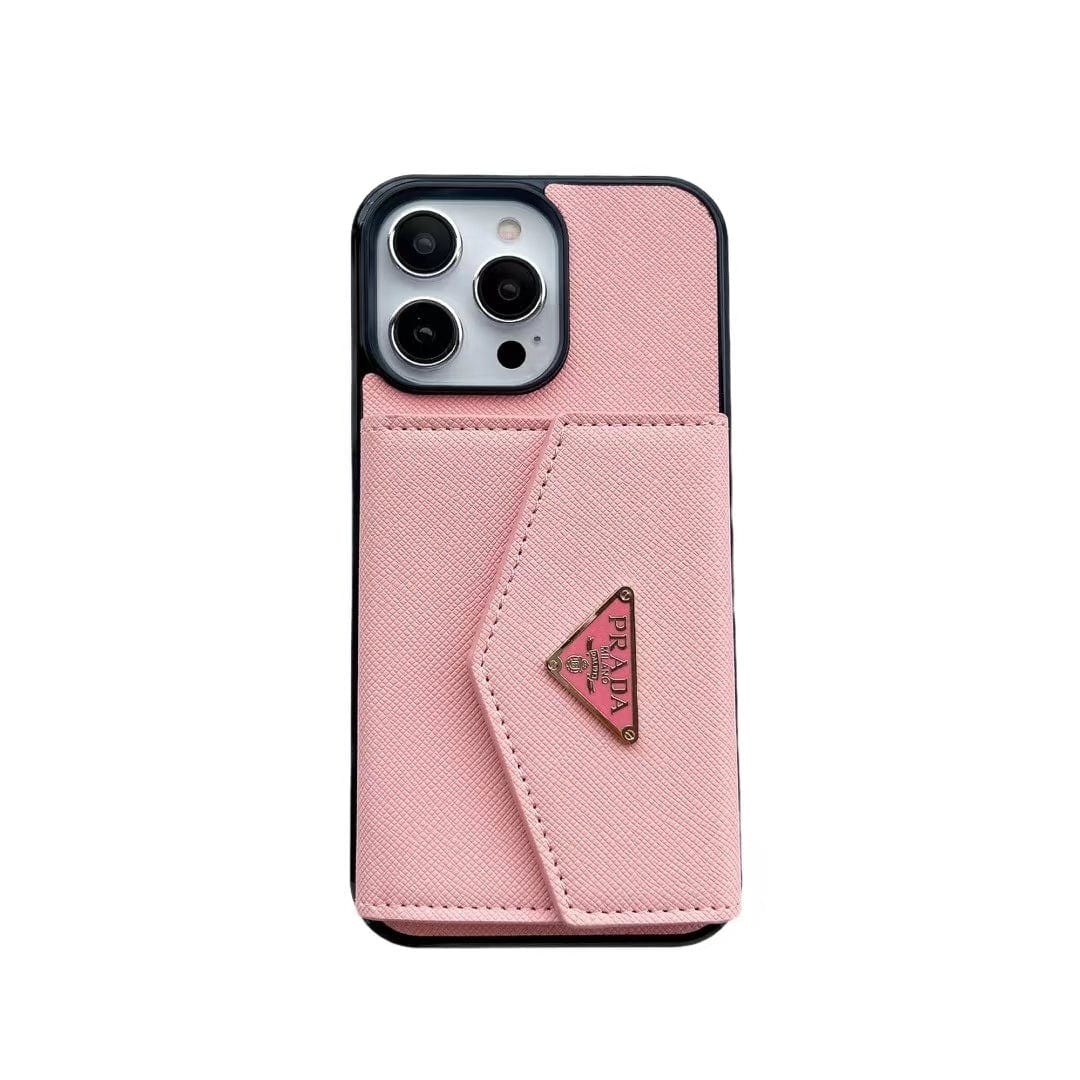 Tunde Store Fashioned Leather Fabric Prada iPhone Cases | Compatible for iPhone 11 to iPhone 16