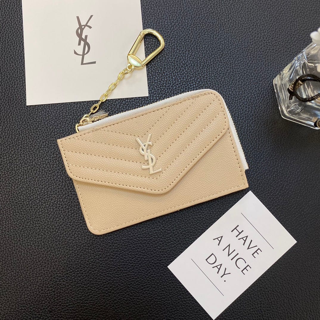 Tunde Store Fashioned YSL Card Holder Wallet with keychain holder