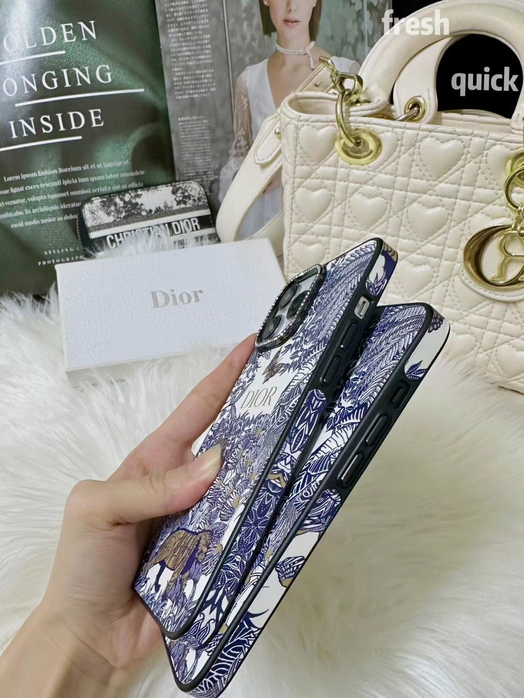 Tunde Store Floral Blue iPhone 15 Pro Max Cover