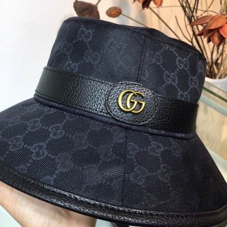 Tunde Store Gucci Black & Brown Bucket Hat - Gucci Pattern