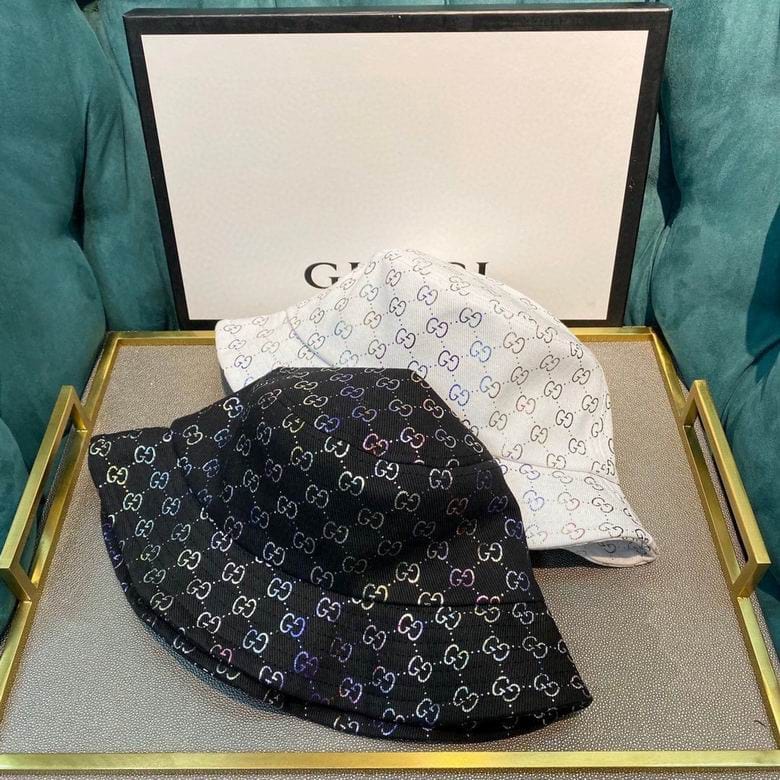 Tunde Store Gucci Black & White Bucket Hat - Gucci Pattern