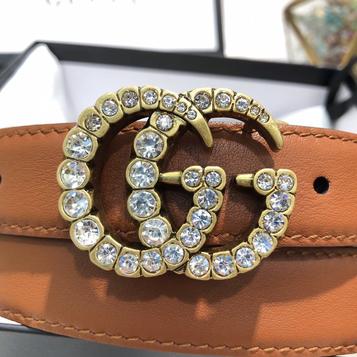 Tunde Store Gucci Brown Leather Gucci Belt for women