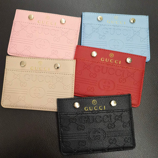 Tunde Store Gucci Embossed Leather Card Holder Wallet